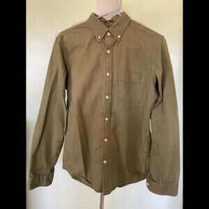 J.Crew Oxford Slim Green Men’s Button Up Shirt Medium M 15-0042